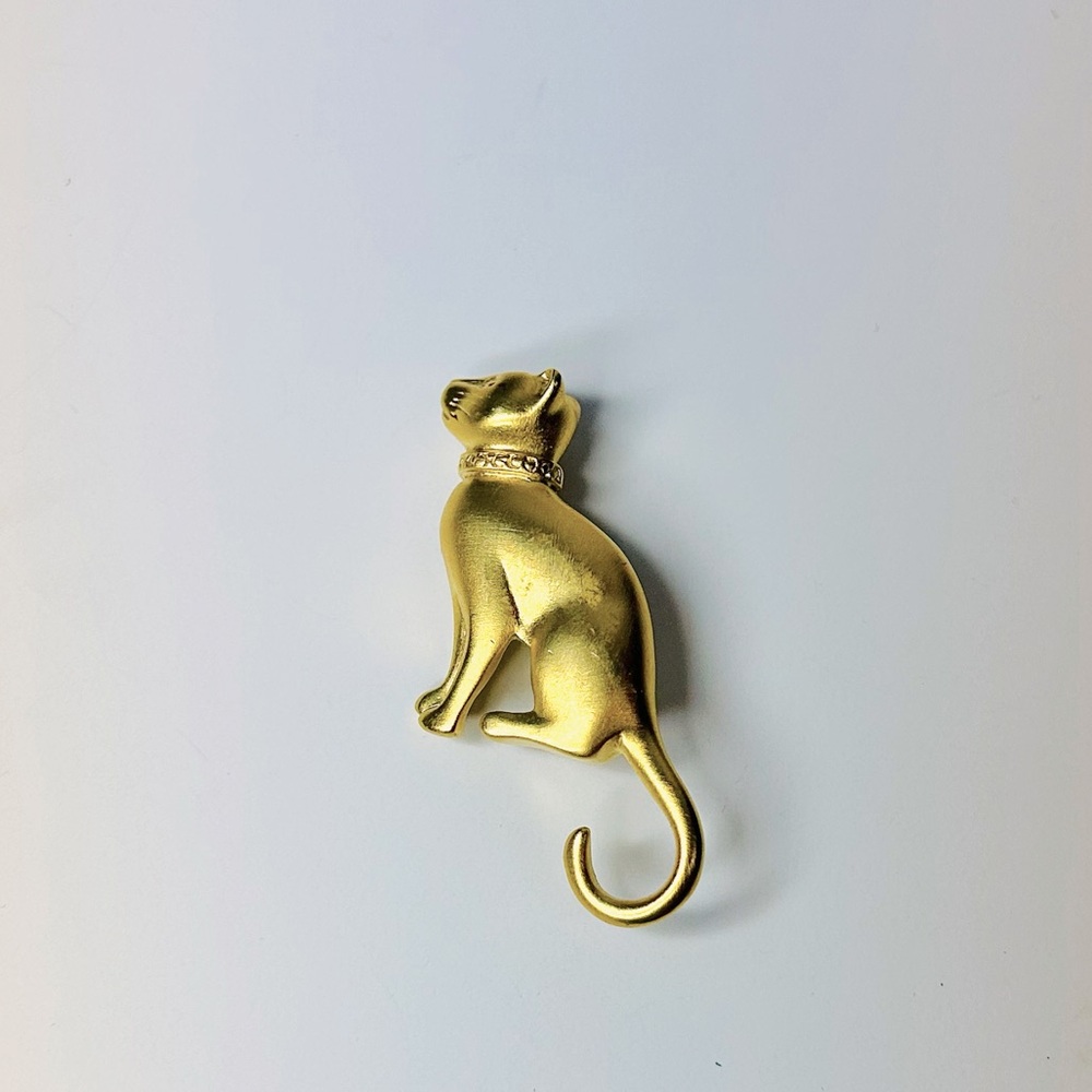 Chameau Et Chameau Givenchy Paris New York Vintage 90s Figural Cat Brooch SIGNED